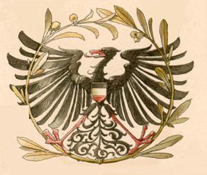 Águila, de un grabado alemán. Siglo XIX.