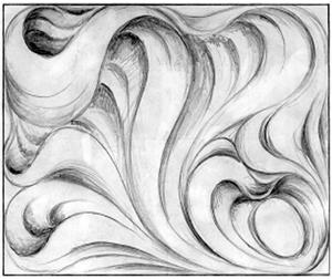 Estudio de líneas Art Nouveau.