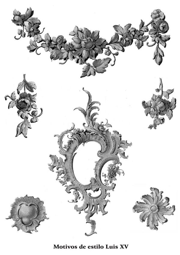 Motivos de estilo Luis XV.