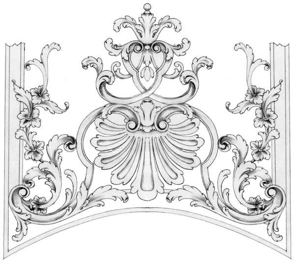 Dibujo del autor (de un tablero del Palacio de Versalles).